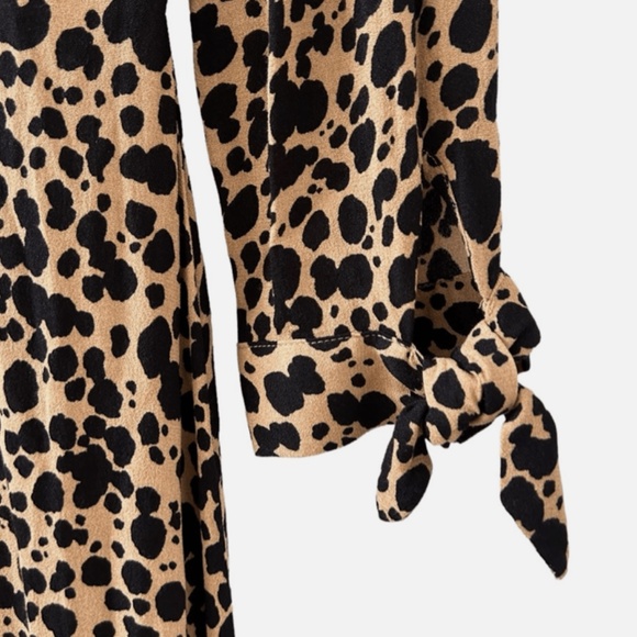 NEW Reformation Port leopard print dress, 4,  D - Picture 2 of 3